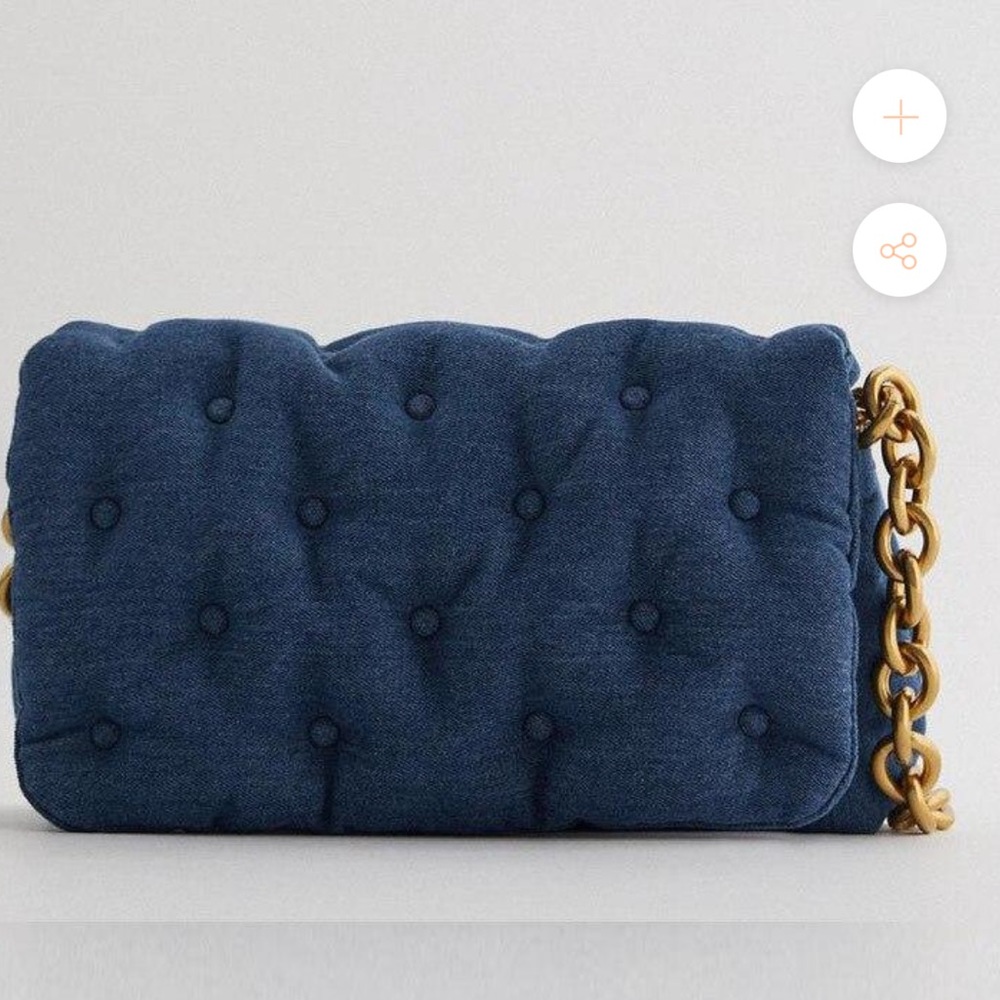 New Zara Denim Shoulder Bag